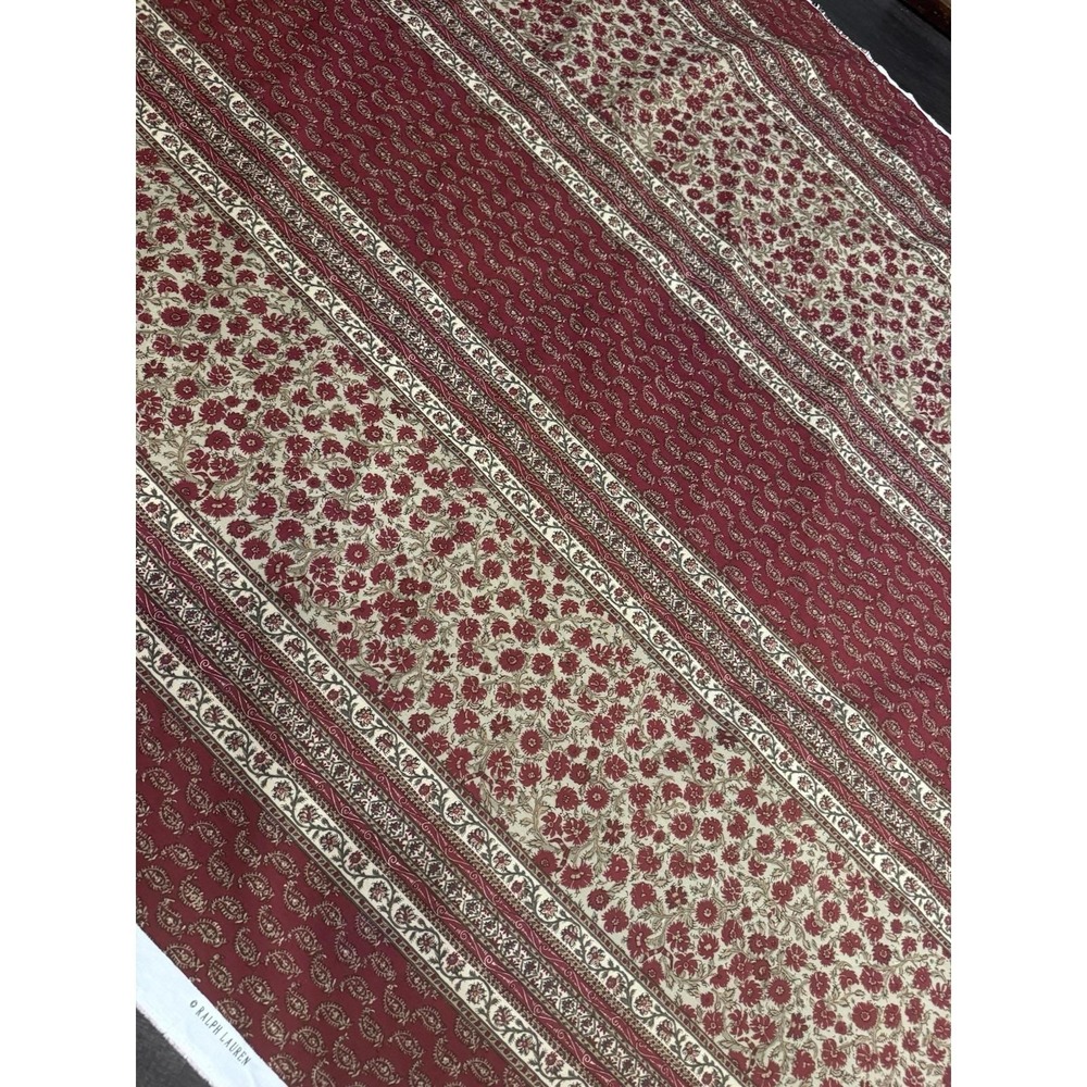 Ralph Lauren Vintage Upholstery Fabric 9+ Yards Discontinued NEW NOS 55"Wide Red - Picture 14 of 16